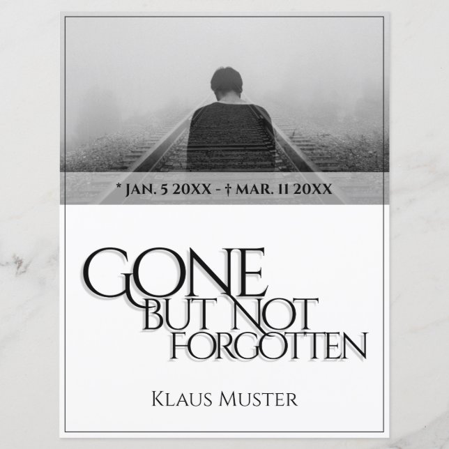 Borta men inte glömd - Ljust (Framsida)