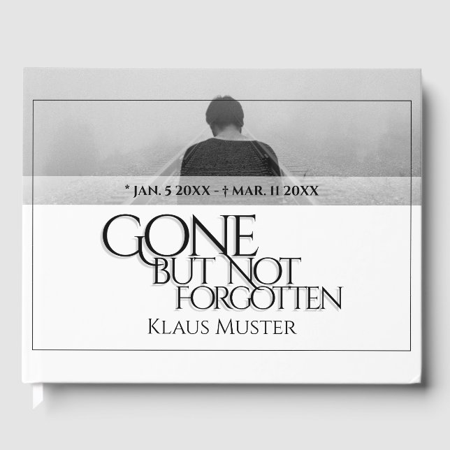 Borta men inte glömd - Ljust Gästböcker (Framsida)