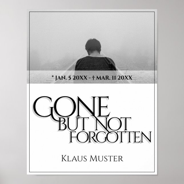 Borta men inte glömd - Ljust Poster (Framsidan)