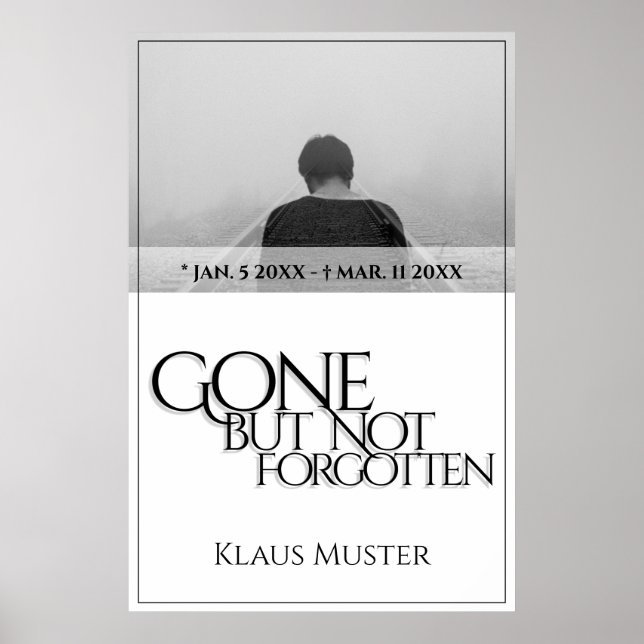 Borta men inte glömd - Ljust Poster (Framsidan)