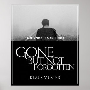 Borta men inte glömd - Mörk Poster