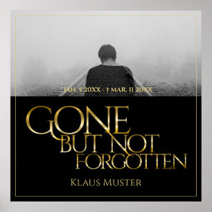 Borta men inte glömd - Mörkguld Poster