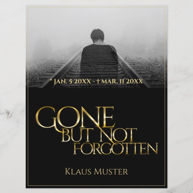 Borta men inte glömda - Mörk Guld (Framsida)