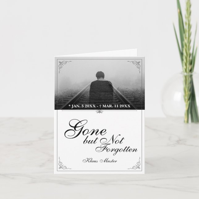 Borta men inte glömt - Klassiskt Kort (Framsida)