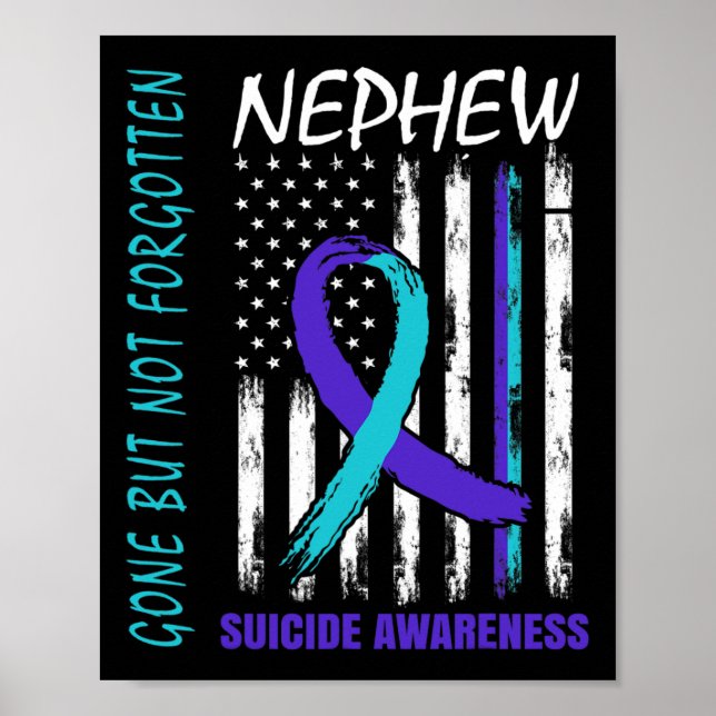 Borta men inte glömt Nephew Suicide Awareness Fl Poster (Framsidan)