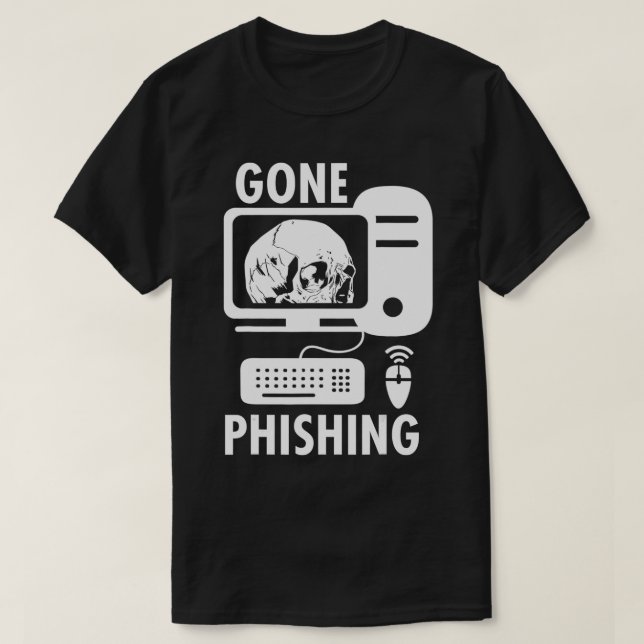 Borta nätfiskedatorhacking Cybersecurity Codin T Shirt (Design framsida)