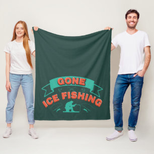Borta Novelty för isfiskets vinter-hobbyist Fleecefilt