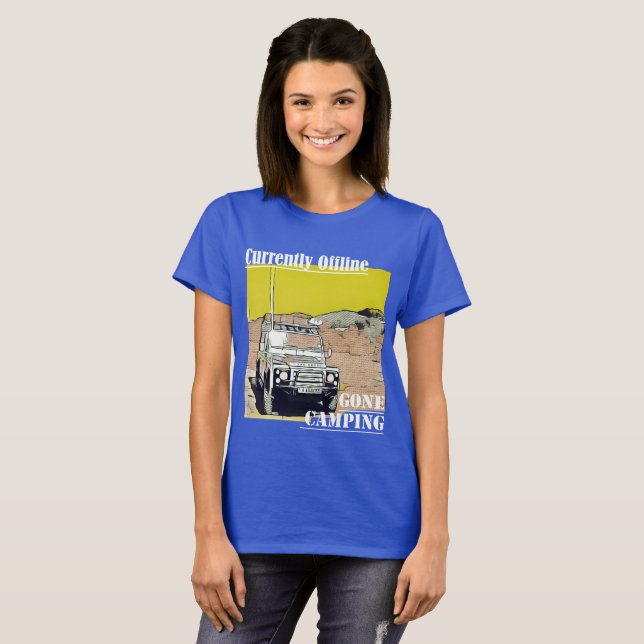 Borta och campar just nu Offline Funky T-Shirt (Hel framsida)