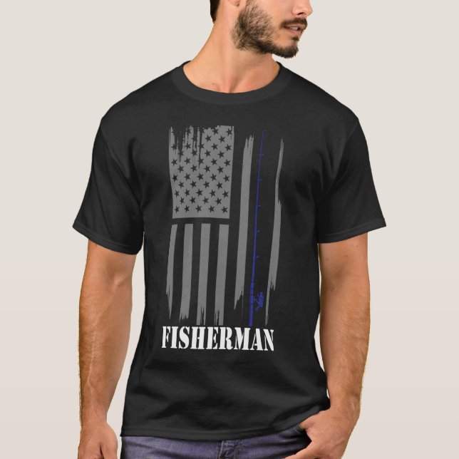 borta och fiskar - fiskebäster t shirt (Framsida)