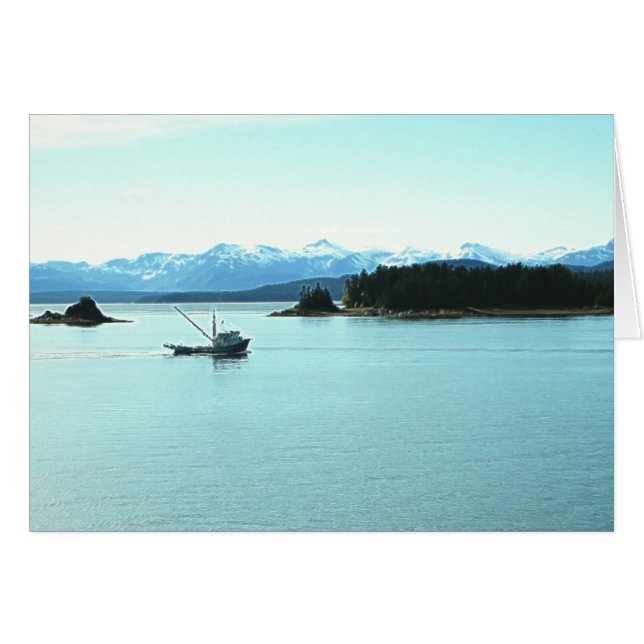 Borta och fiskar hälsningskort (Framsidan Horizontal)