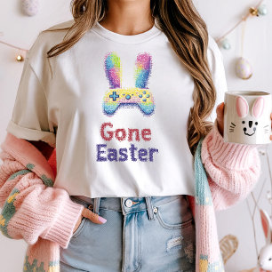 Borta Påsk-spelteve; Pixel Art Bunny Gamer T Shirt