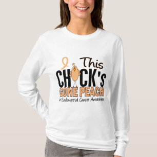 Borta persika för ENDOMETRIAL CANCERchick T-shirt