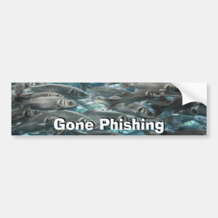 Borta Phishing undertecknar Bildekal