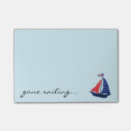 Borta segling post-it block