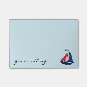 Borta segling post-it block
