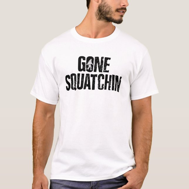 BORTA SKJORTA FÖR SQUATCHIN BIGFOOT T T SHIRT (Framsida)