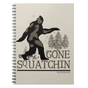 Borta Squatchin Anteckningsbok Med Spiral