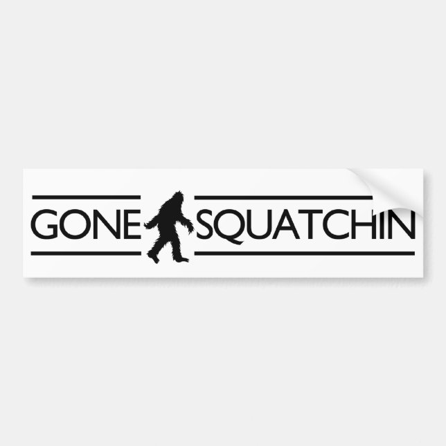 Borta Squatchin Bildekal (Framsidan)