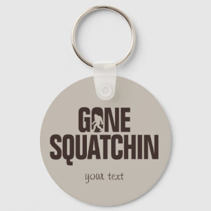 Borta Squatchin - brunt och solbränna Nyckelring