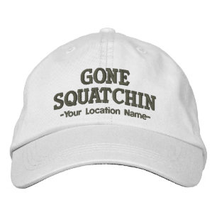 BORTA SQUATCHIN Cap-anpassningsplats Broderad Keps