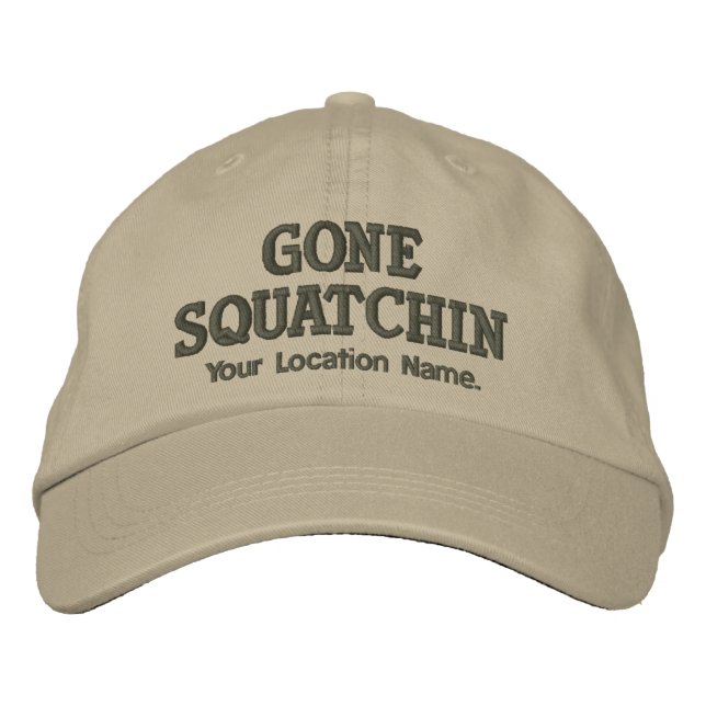 BORTA SQUATCHIN Cap-anpassningsplats Broderad Keps (Framsida)