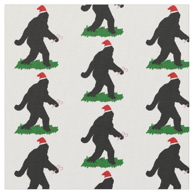 Borta Squatchin för jul Tyg (Närbild)