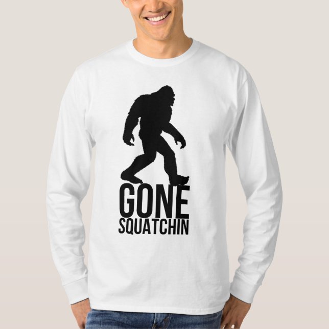 Borta squatchin för stor fot t-shirt (Framsida)