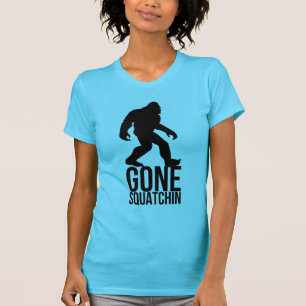 Borta squatchin för stor fot t-shirt