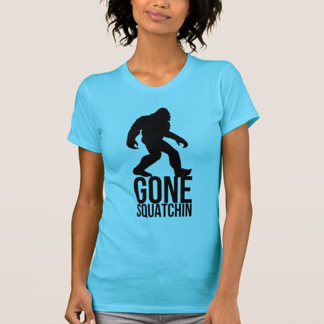 Borta squatchin för stor fot t-shirt (Framsida)