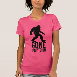 Borta squatchin för stor fot tee shirt
