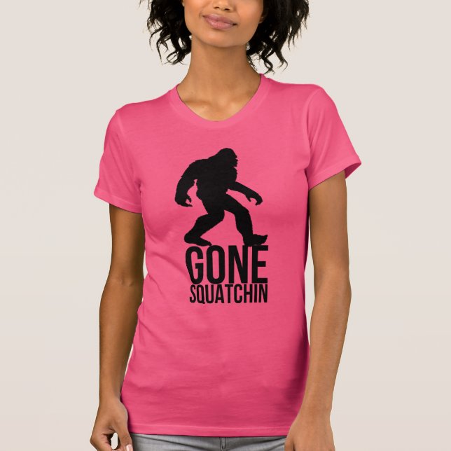 Borta squatchin för stor fot tee shirt (Framsida)