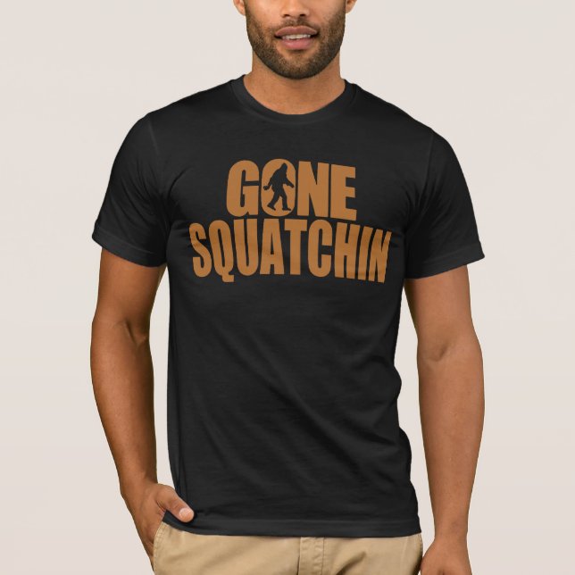 Borta Squatchin förkopprar och svärtar T-tröja T-shirt (Framsida)