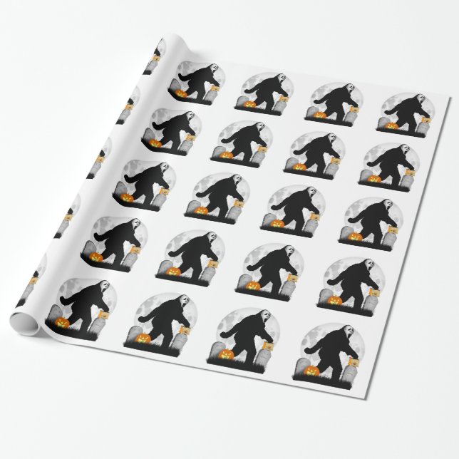 Borta Squatchin' - Halloween Squatchin' Presentpapper (Utrullad)