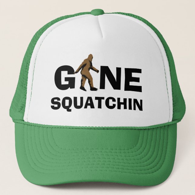 Borta Squatchin hatt Truckerkeps (Framsida)