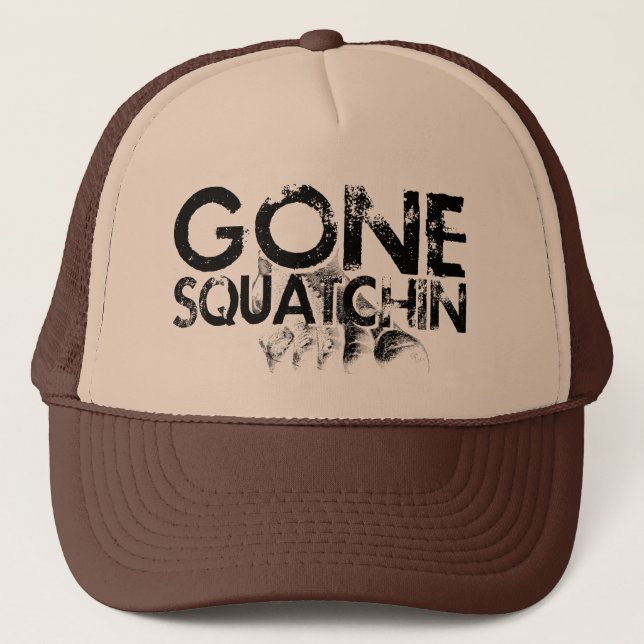 Borta Squatchin hatt Truckerkeps (Framsida)