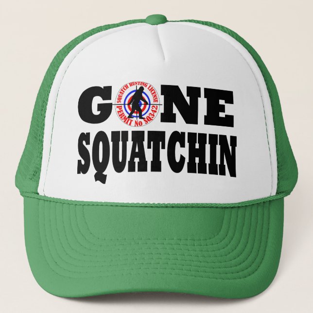 Borta Squatchin & jakttillstånd Keps (Framsida)