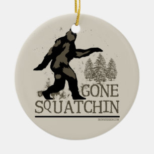 Borta Squatchin Julgransprydnad Keramik