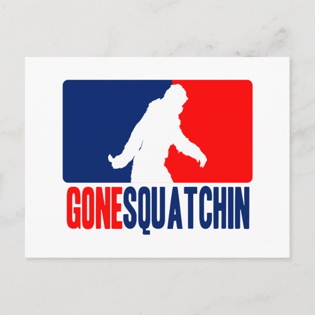 Borta Squatchin League Stil Vykort (Framsida)