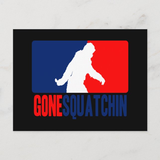 Borta Squatchin League Stil Vykort (Framsida)
