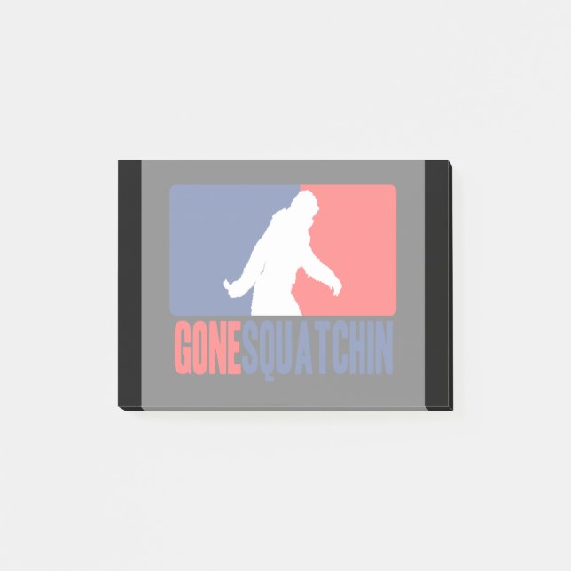 Borta Squatchin ligastil Post-it Block (Framsida)