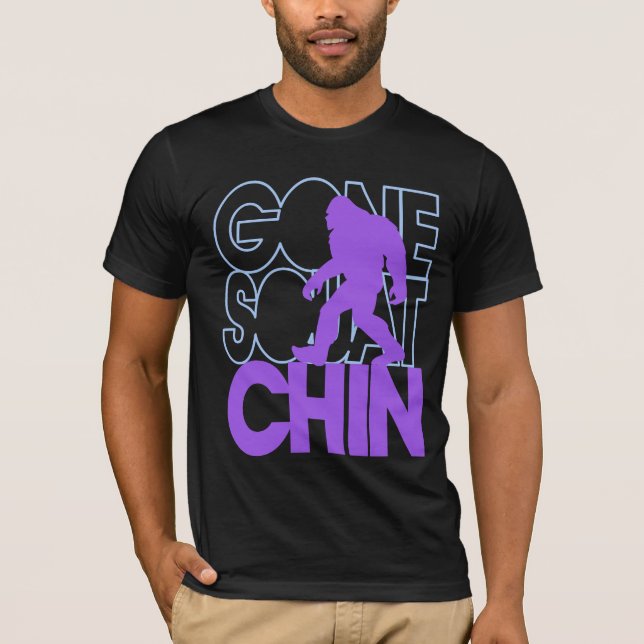 Borta Squatchin - lila/blått Tee Shirt (Framsida)