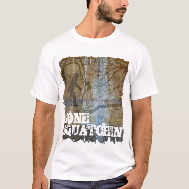 Borta squatchin med bigfoot tee shirt (Framsida)