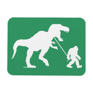 Borta Squatchin med T-rex Magnet