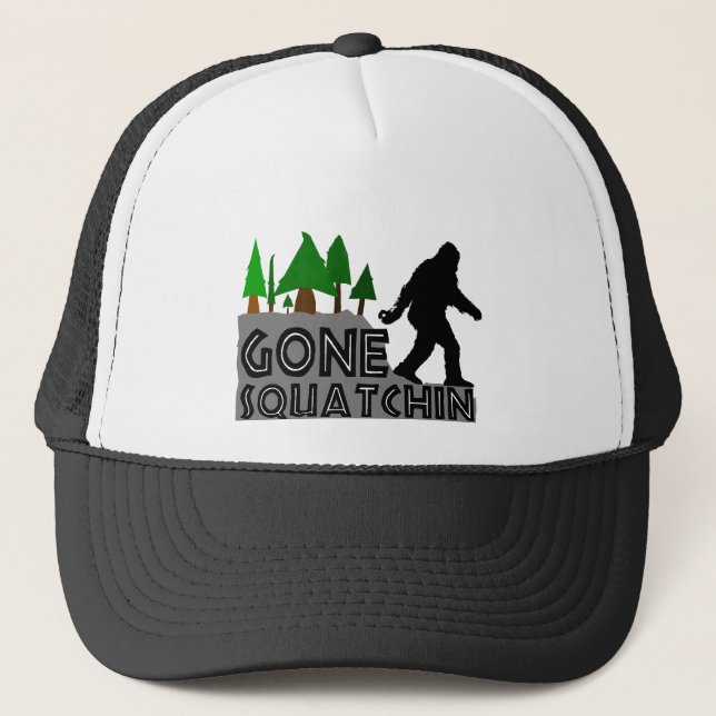 Borta Squatchin original- designtruckerkeps Truckerkeps (Framsida)