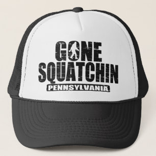 Borta Squatchin PENNSYLVANIA (bekymrad stil) hatt Truckerkeps