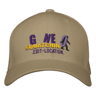 BORTA SQUATCHIN personalize! Platskopia Broderad Keps