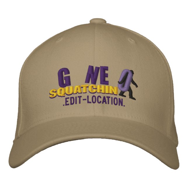 BORTA SQUATCHIN personalize! Platskopia Broderad Keps (Framsida)