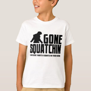 Borta Squatchin - rolig Bigfoot troende Tee