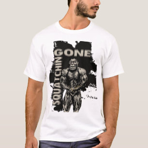 Borta Squatchin rolig T-tröja T-shirt