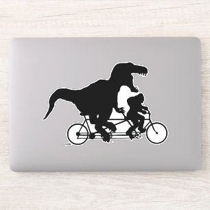 Borta Squatchin som cyklar med T-rex Klistermärken